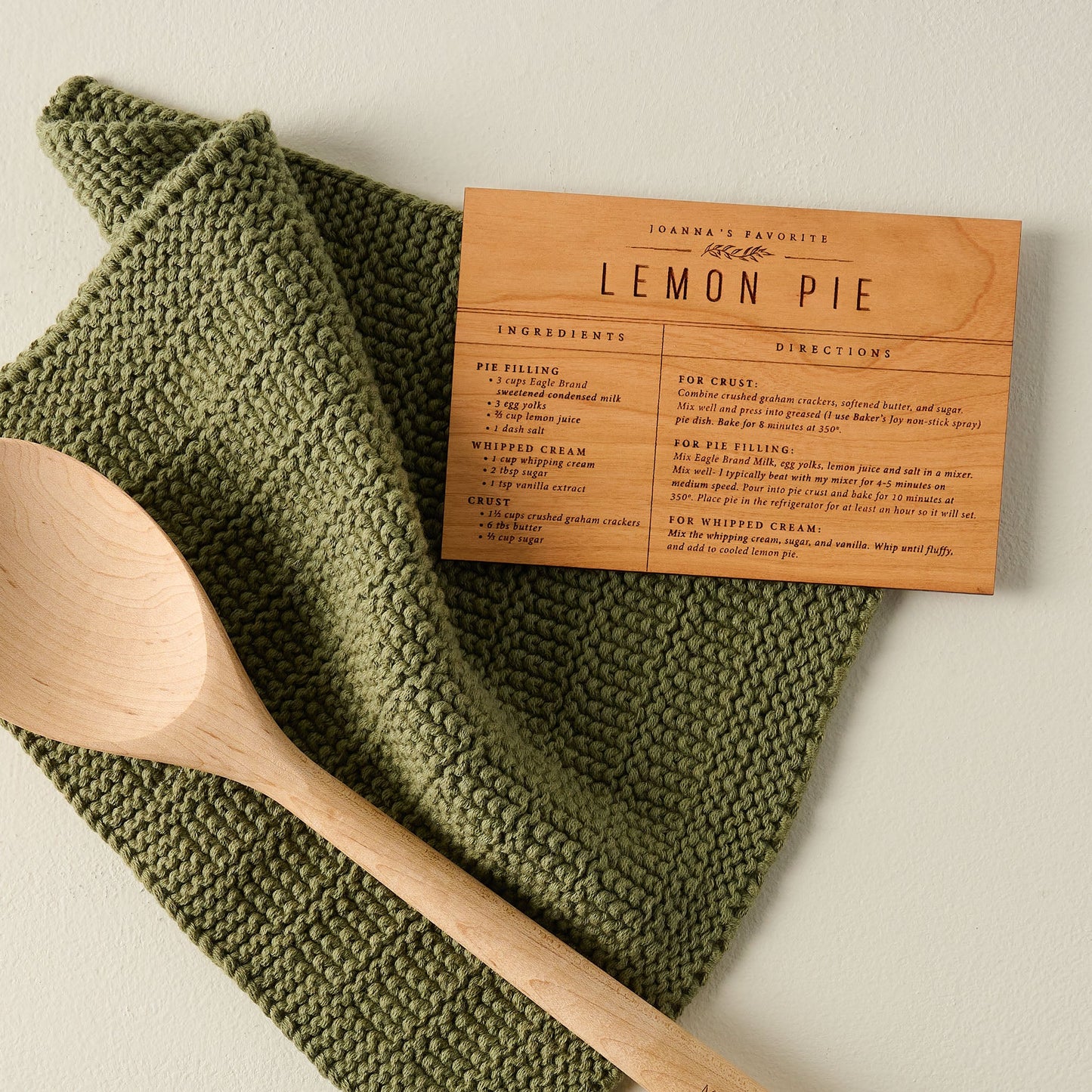 Wooden Recipe Card