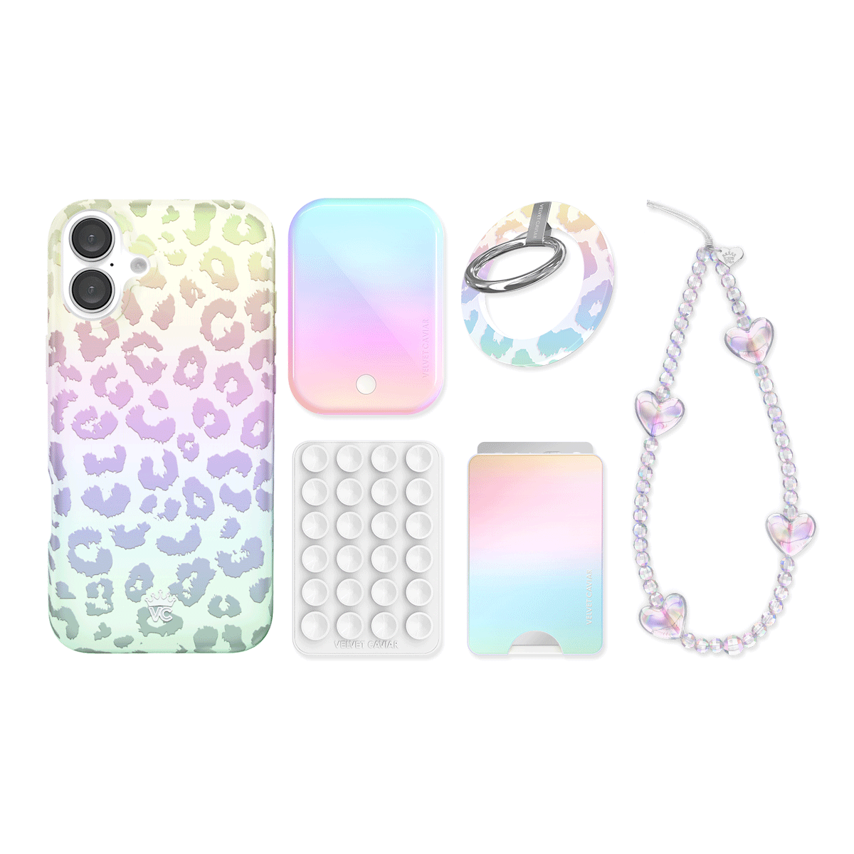 White Opal Leopard iPhone Bundle Set