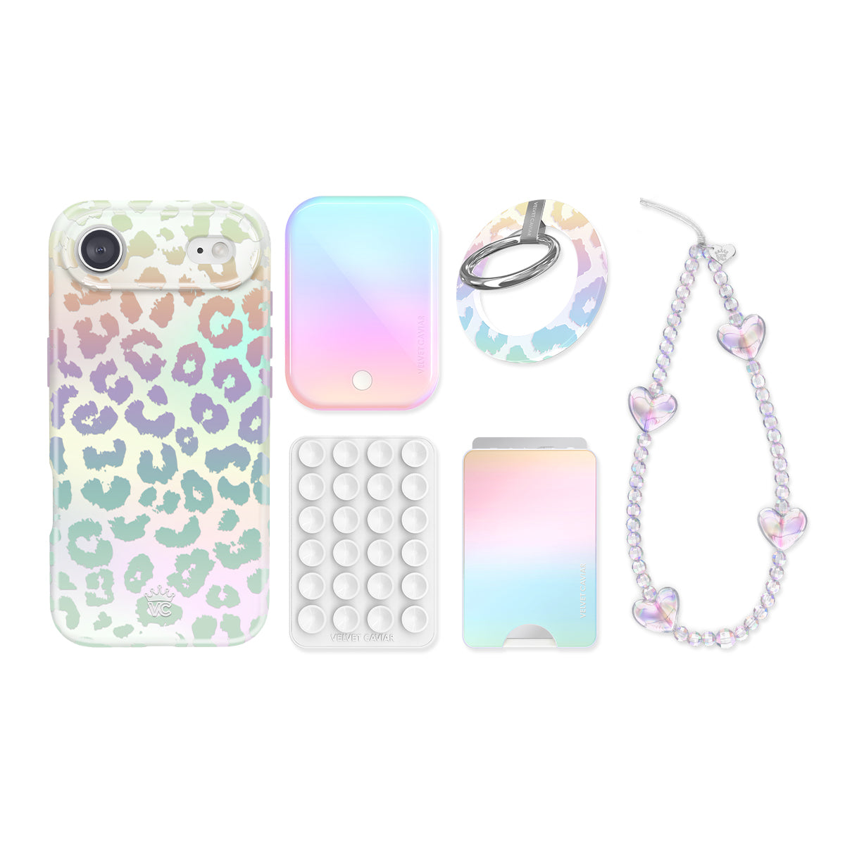 White Opal Leopard iPhone Bundle Set