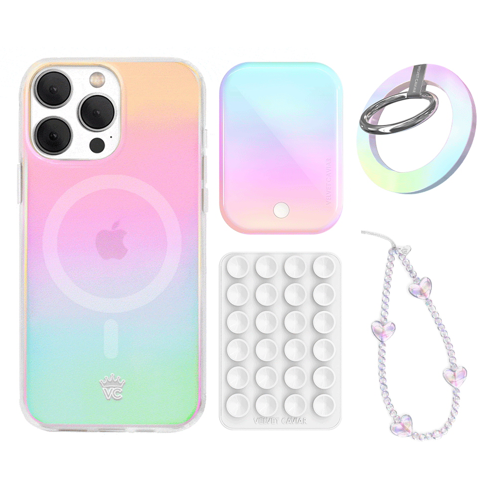 White Opal iPhone Bundle Set - Grip