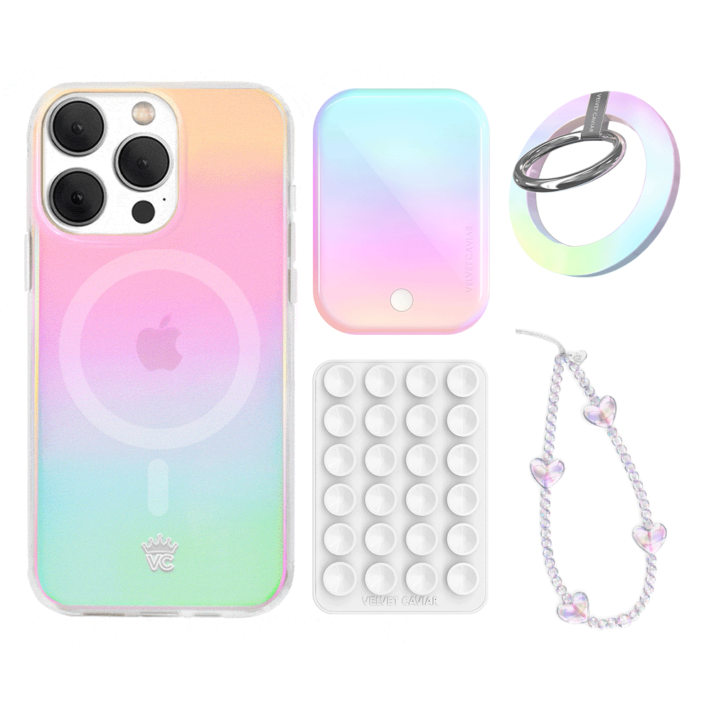 White Opal iPhone Bundle Set - Grip