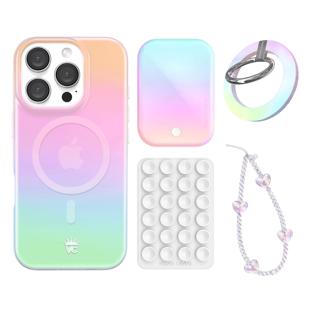 White Opal iPhone Bundle Set - Grip