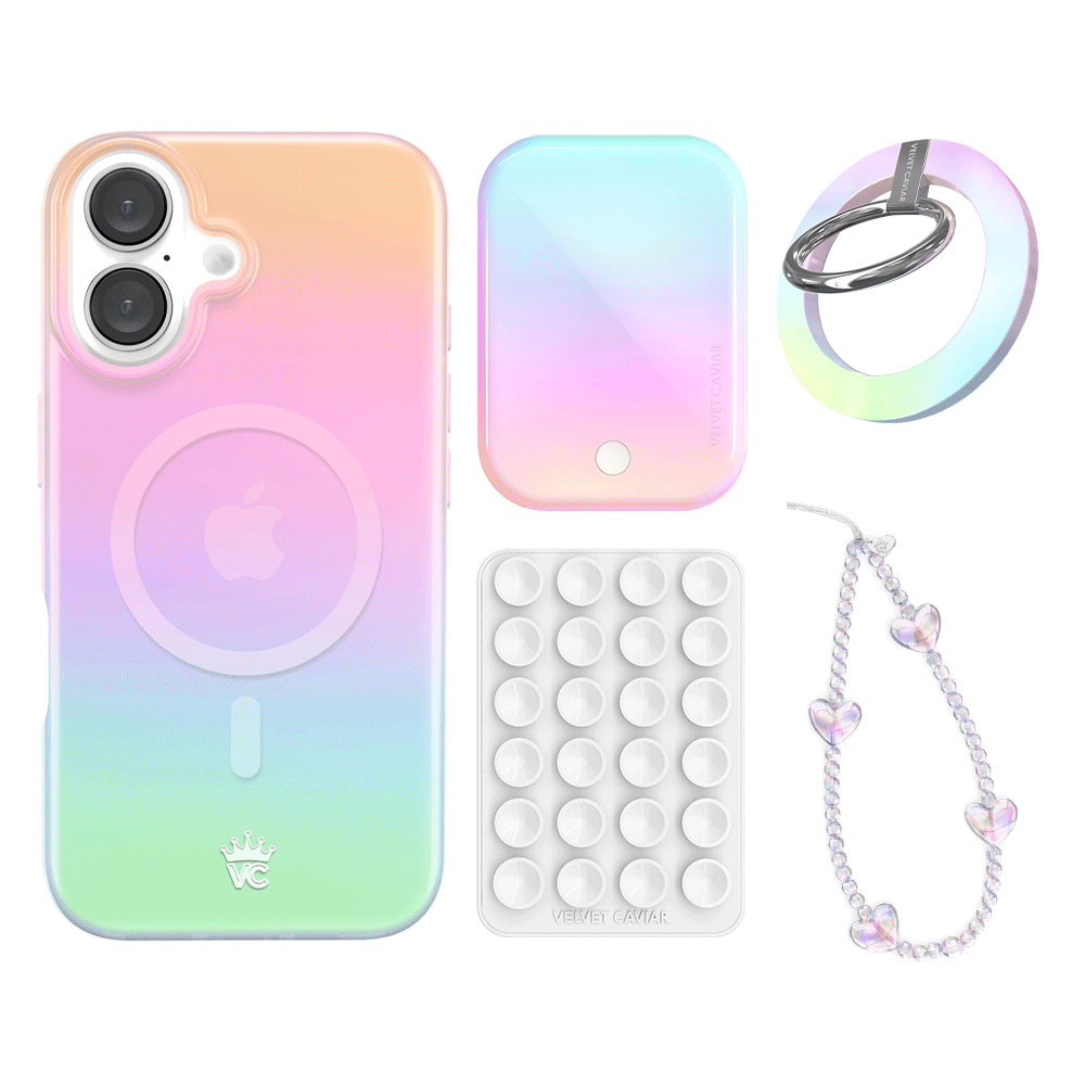 White Opal iPhone Bundle Set - Grip