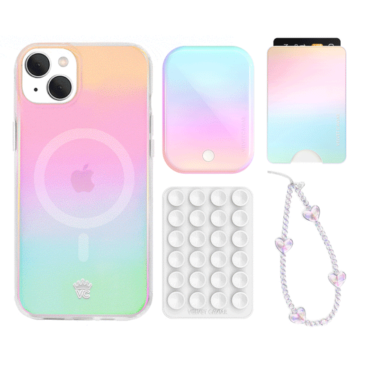 White Opal iPhone Bundle Set - Wallet