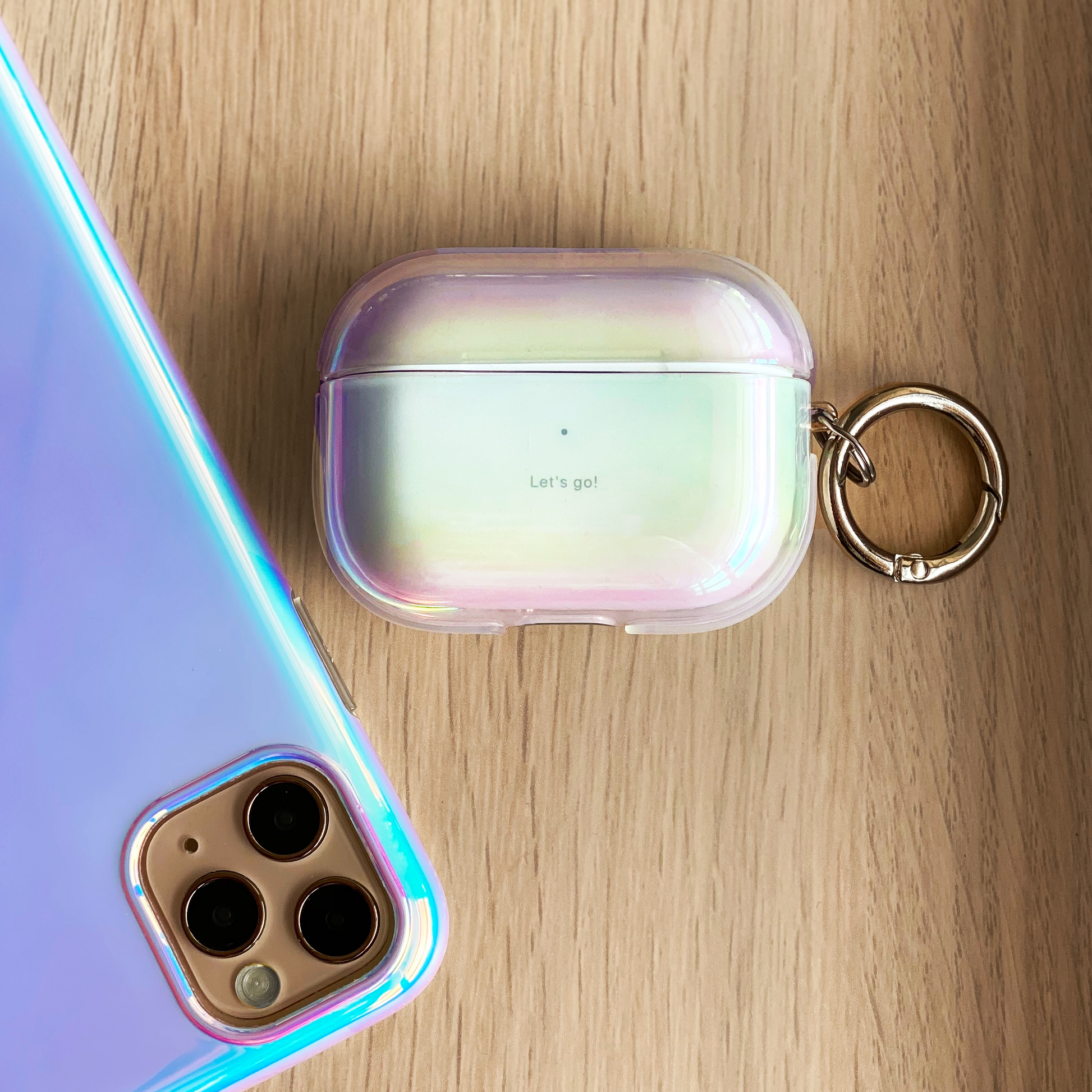 White Opal Airpods Case