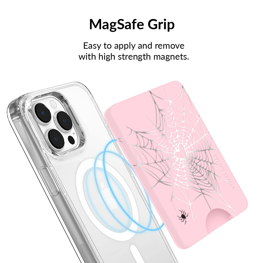 Widow’s Web Chrome MagSafe Wallet