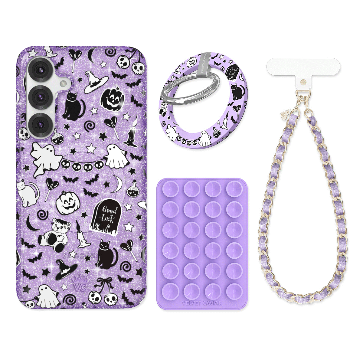 Witchy Lilac Glitter Samsung Bundle Set