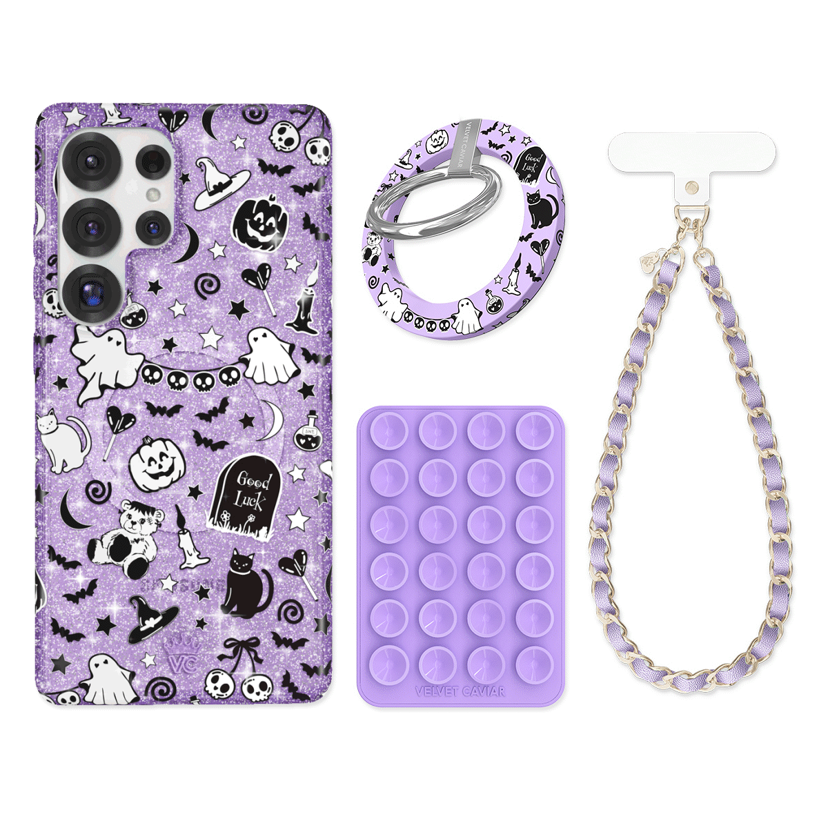 Witchy Lilac Glitter Samsung Bundle Set