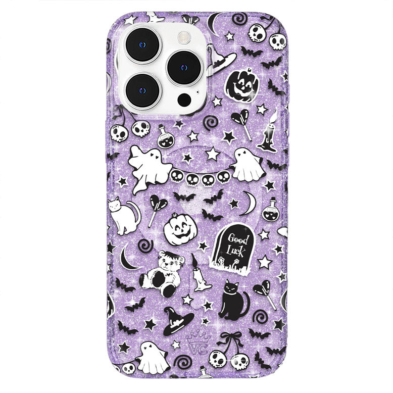 Witchy Lilac Glitter iPhone Case