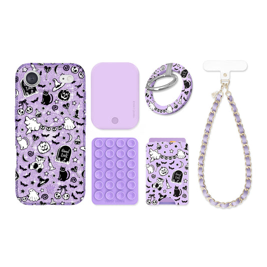 Witchy Lilac Glitter iPhone Bundle Set