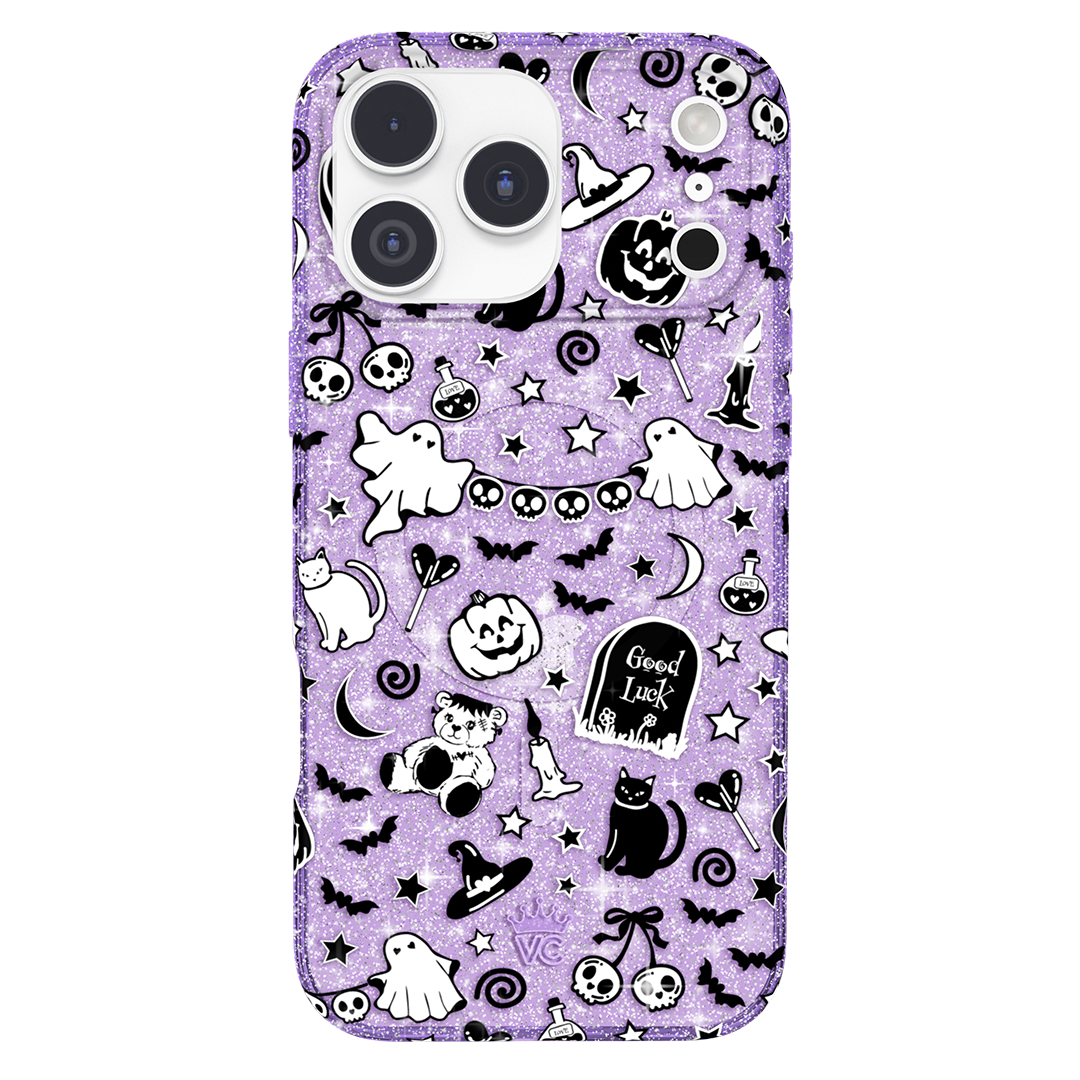 Witchy Lilac Glitter iPhone Case