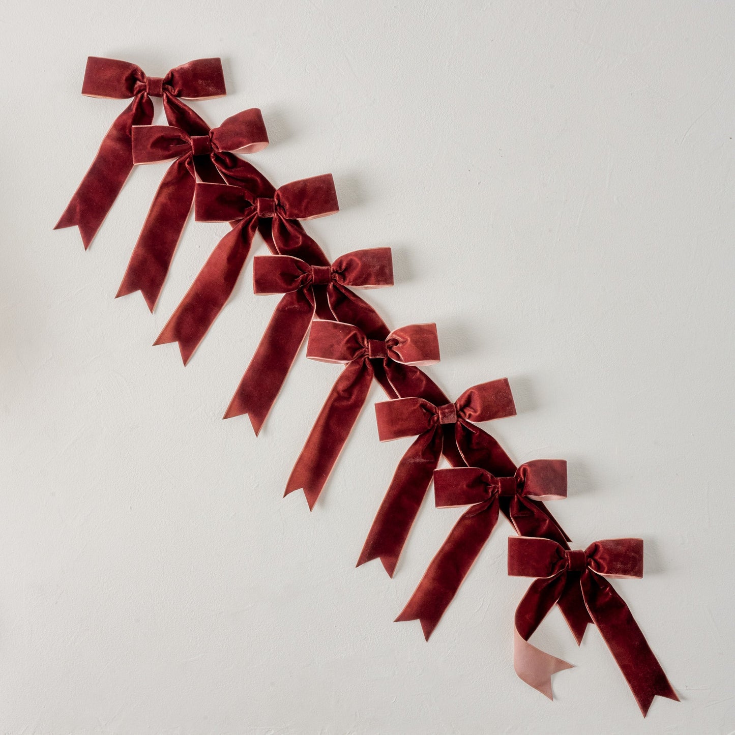 Velvet Bow Ornament Clip, Set of 8