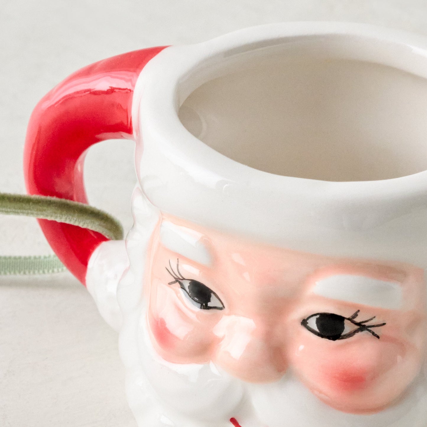 Vintage-Inspired Santa Mug Ornament
