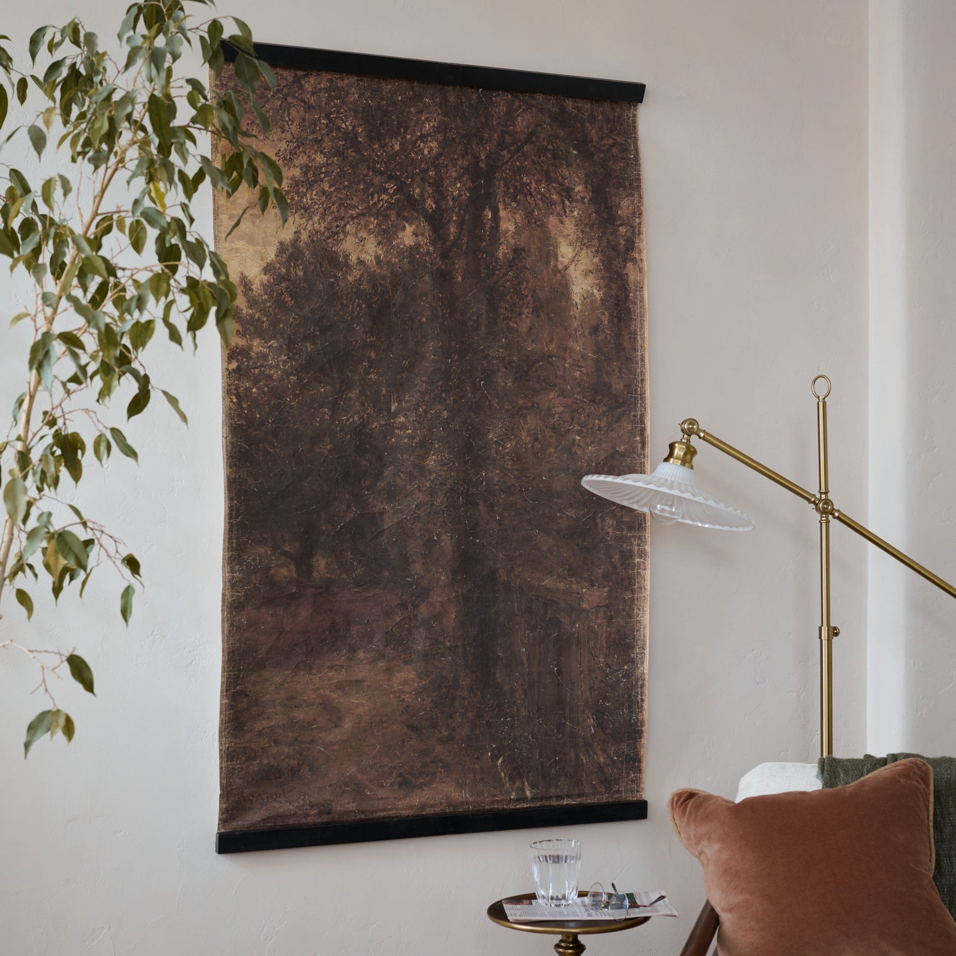 Autumn Forest at Dusk Tapestry