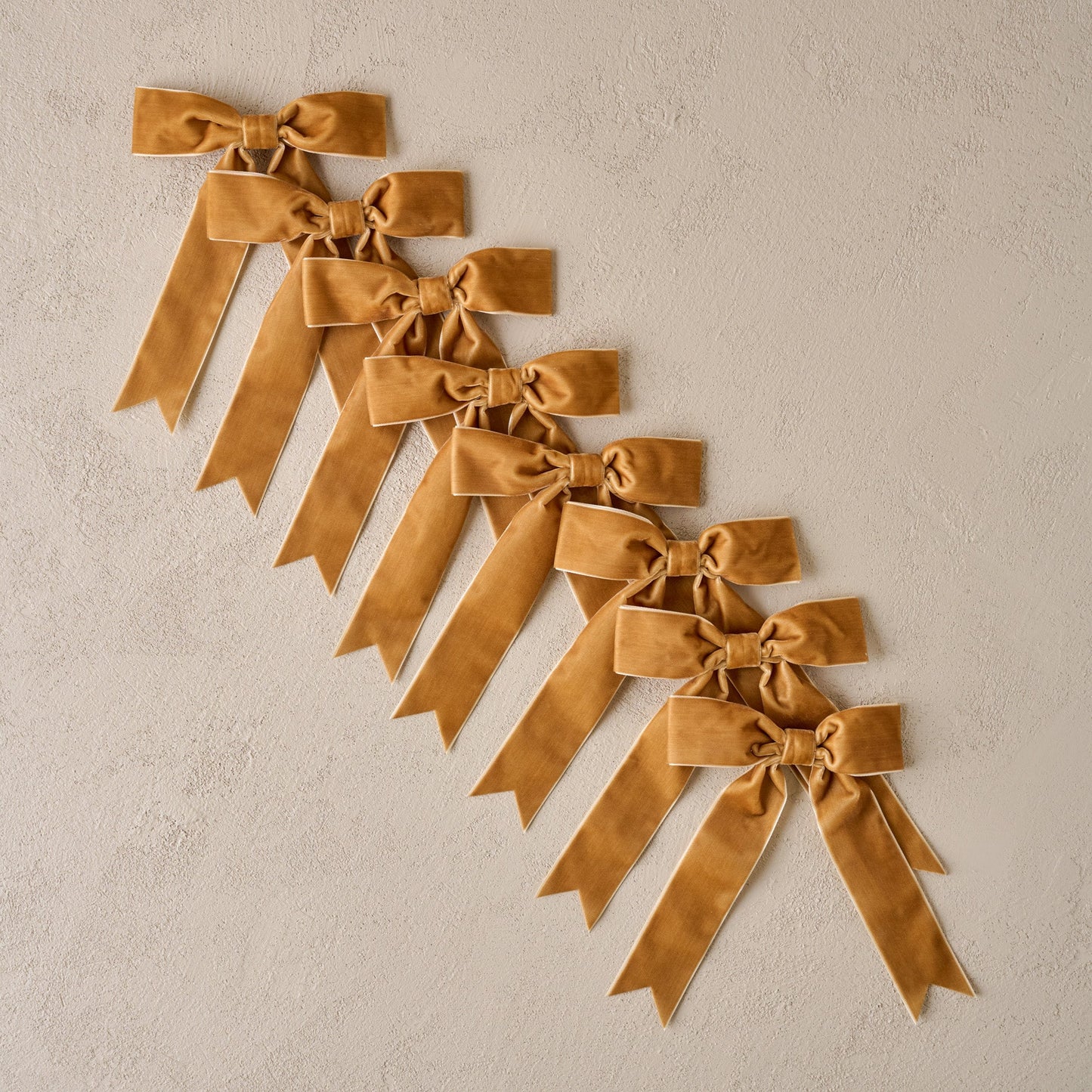 Velvet Bow Ornament Clip, Set of 8