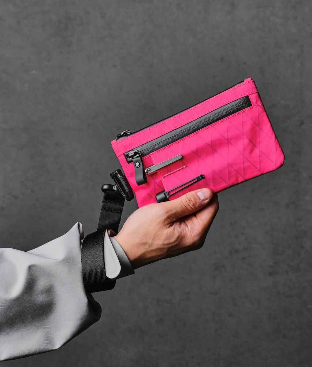 Zip Clutch - Hot Pink RVX20
