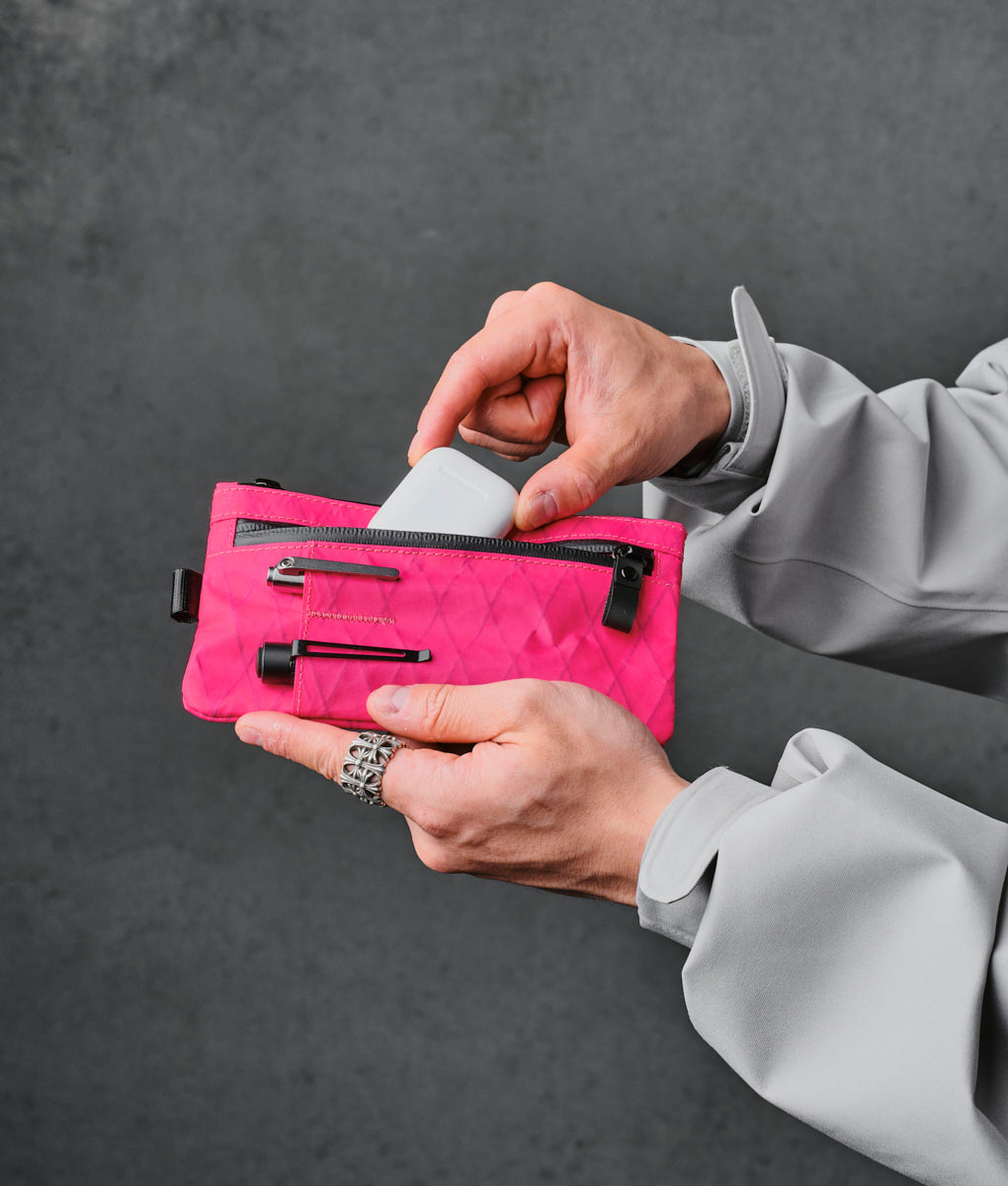 Zip Clutch - Hot Pink RVX20