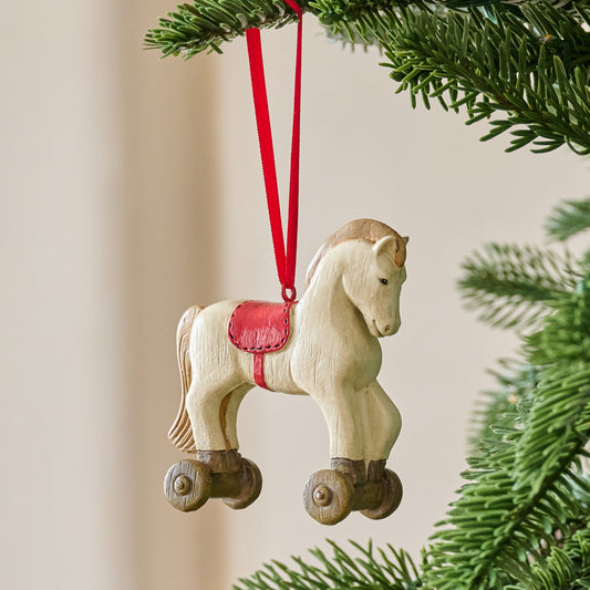 Vintage-Inspired Rocking Horse Ornament