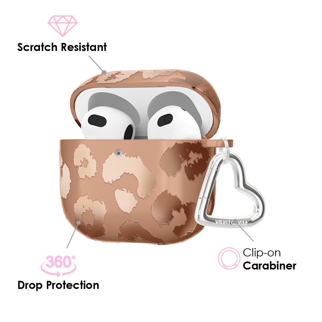 Bronze Chrome Leopard AirPod Case