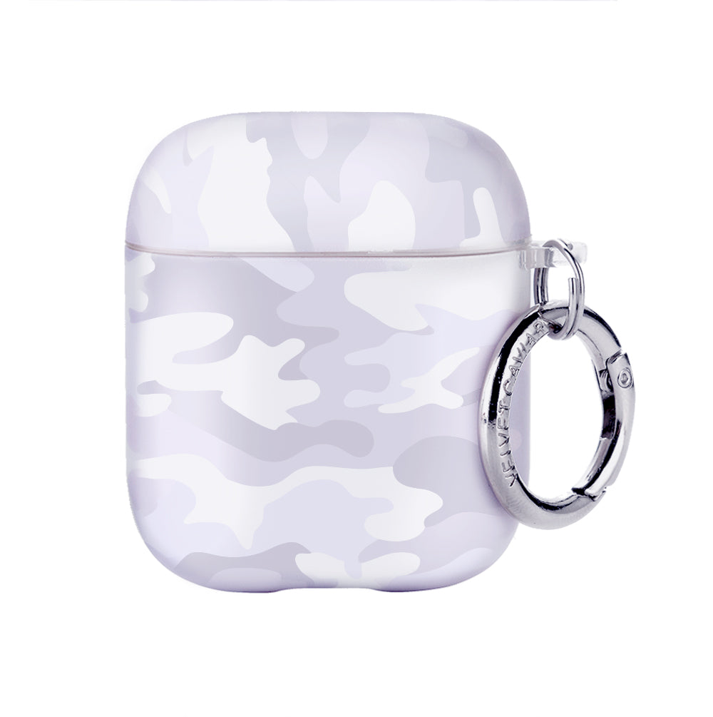 White Clouds Camo Airpods Case