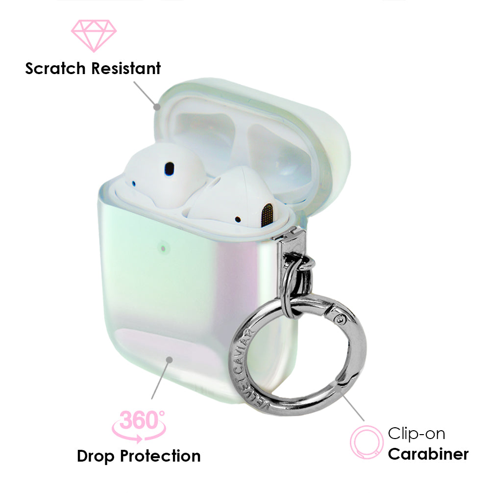 White Opal Airpods Case