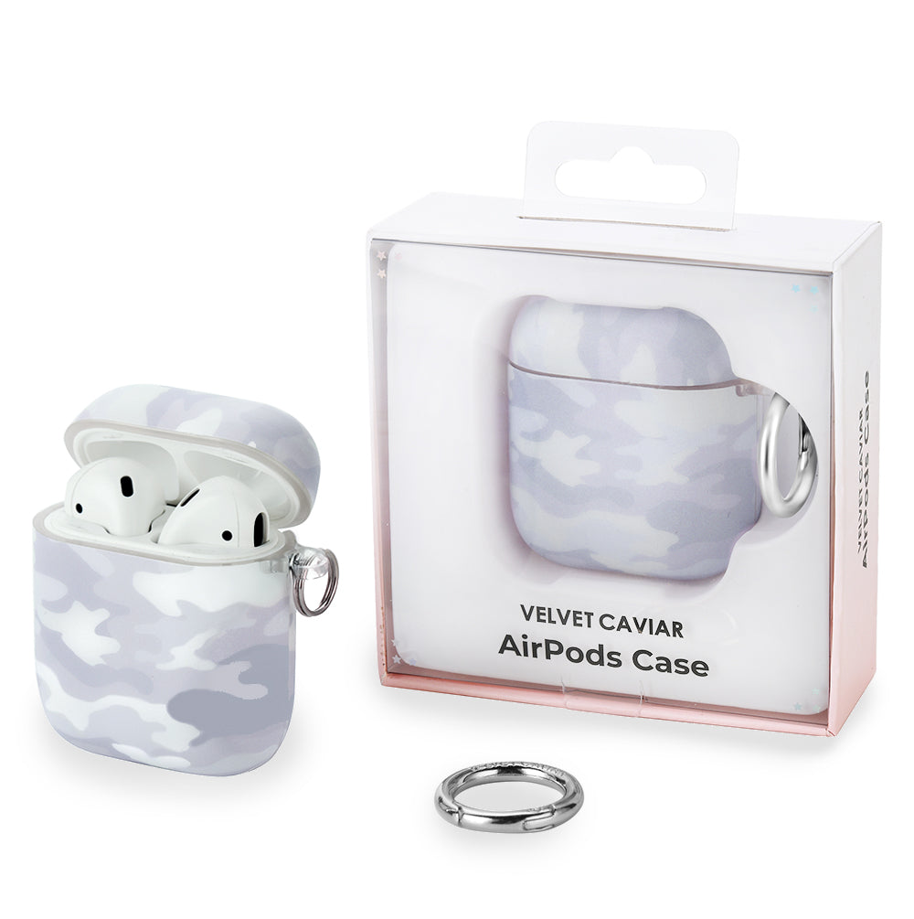 White Clouds Camo Airpods Case