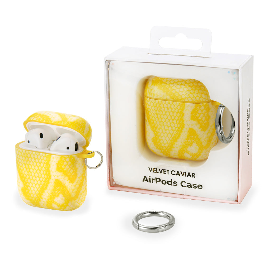 Yellow Snake Airpods Case