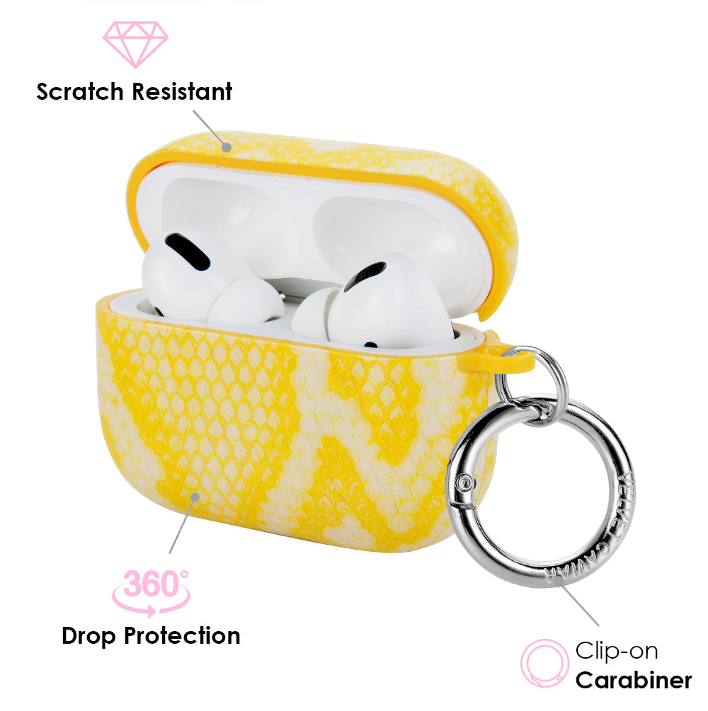 Yellow Snake Airpods Case