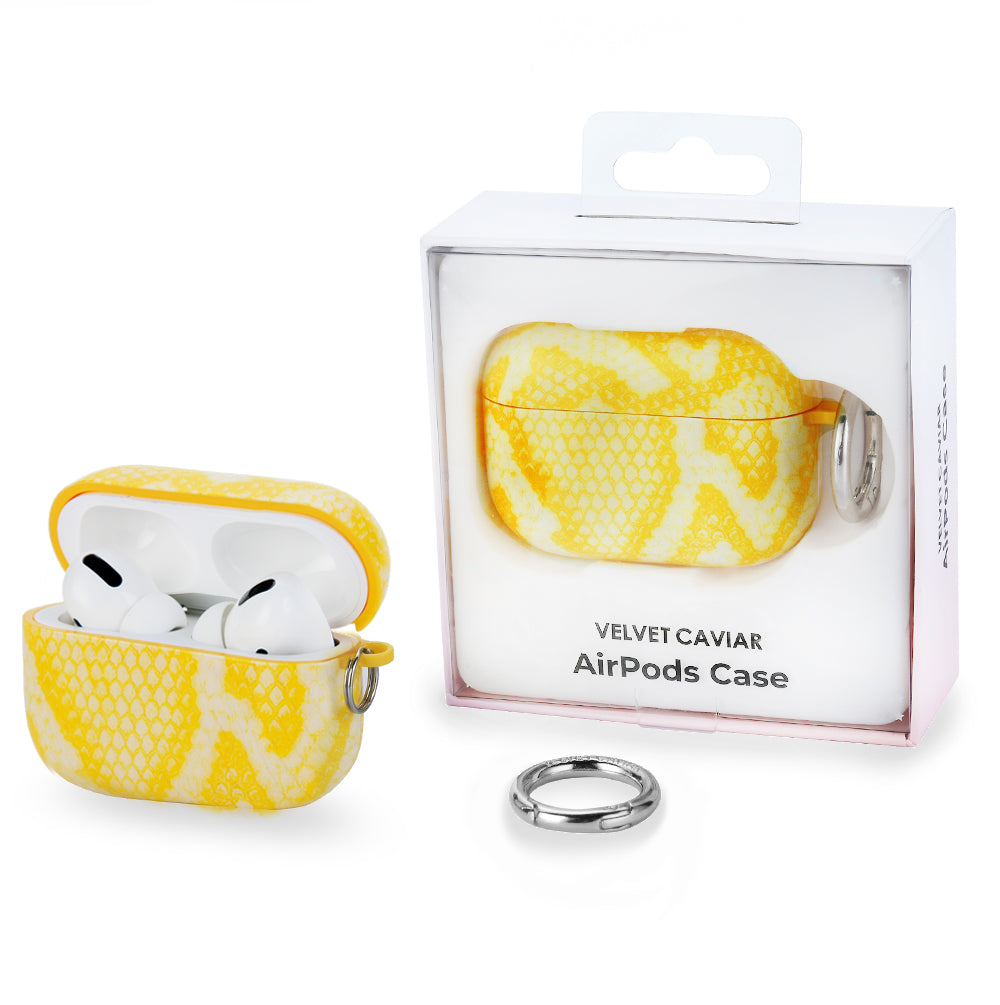 Yellow Snake Airpods Case
