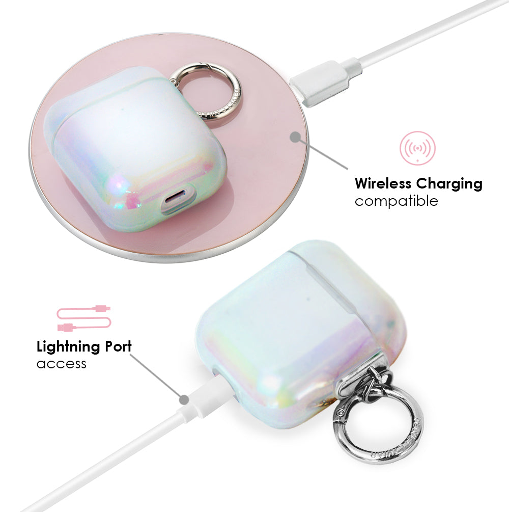 White Opal Airpods Case