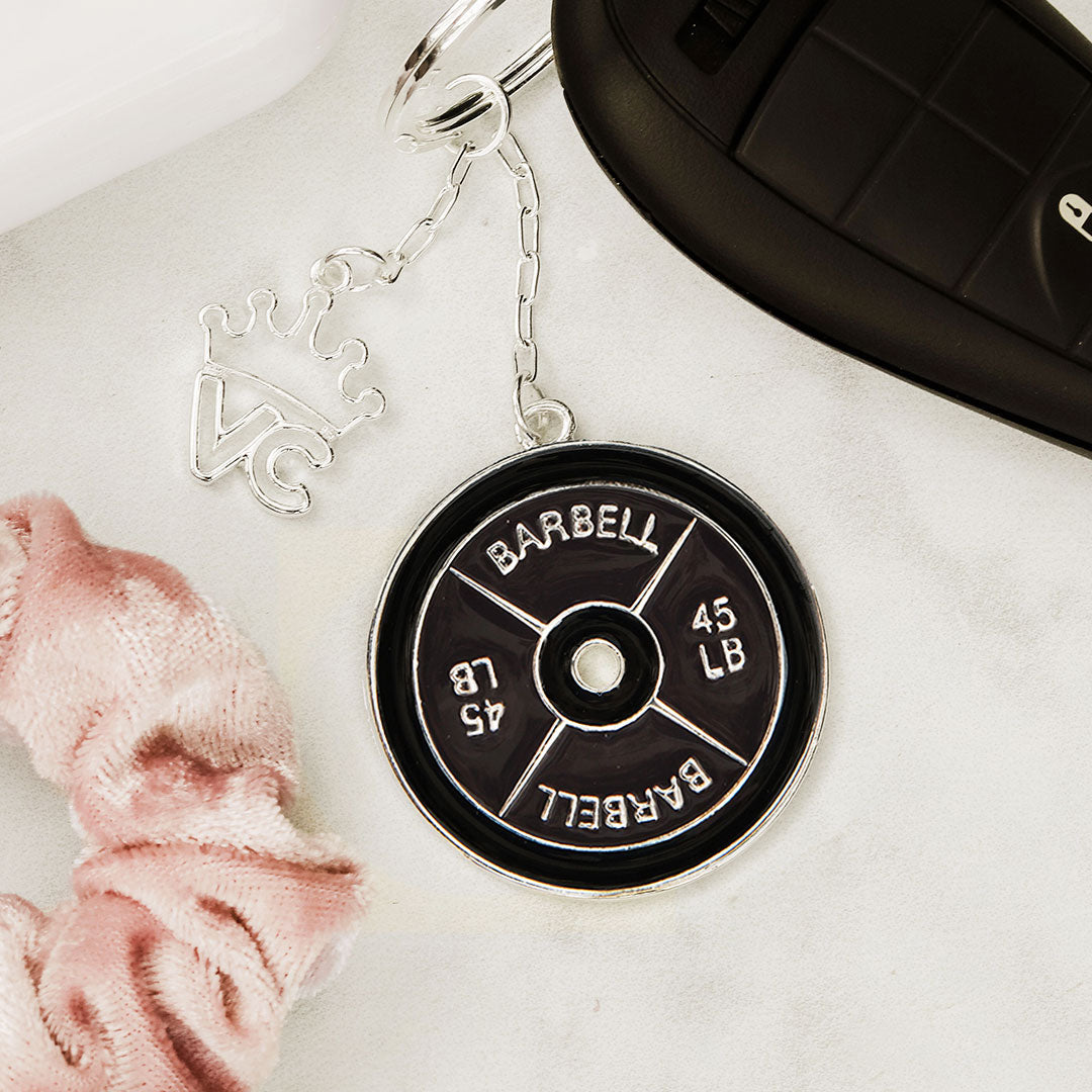 Barbell Keychain