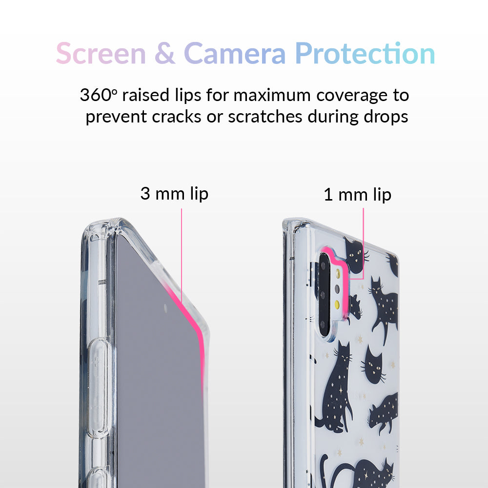 Black Cat Clear Samsung Galaxy Case