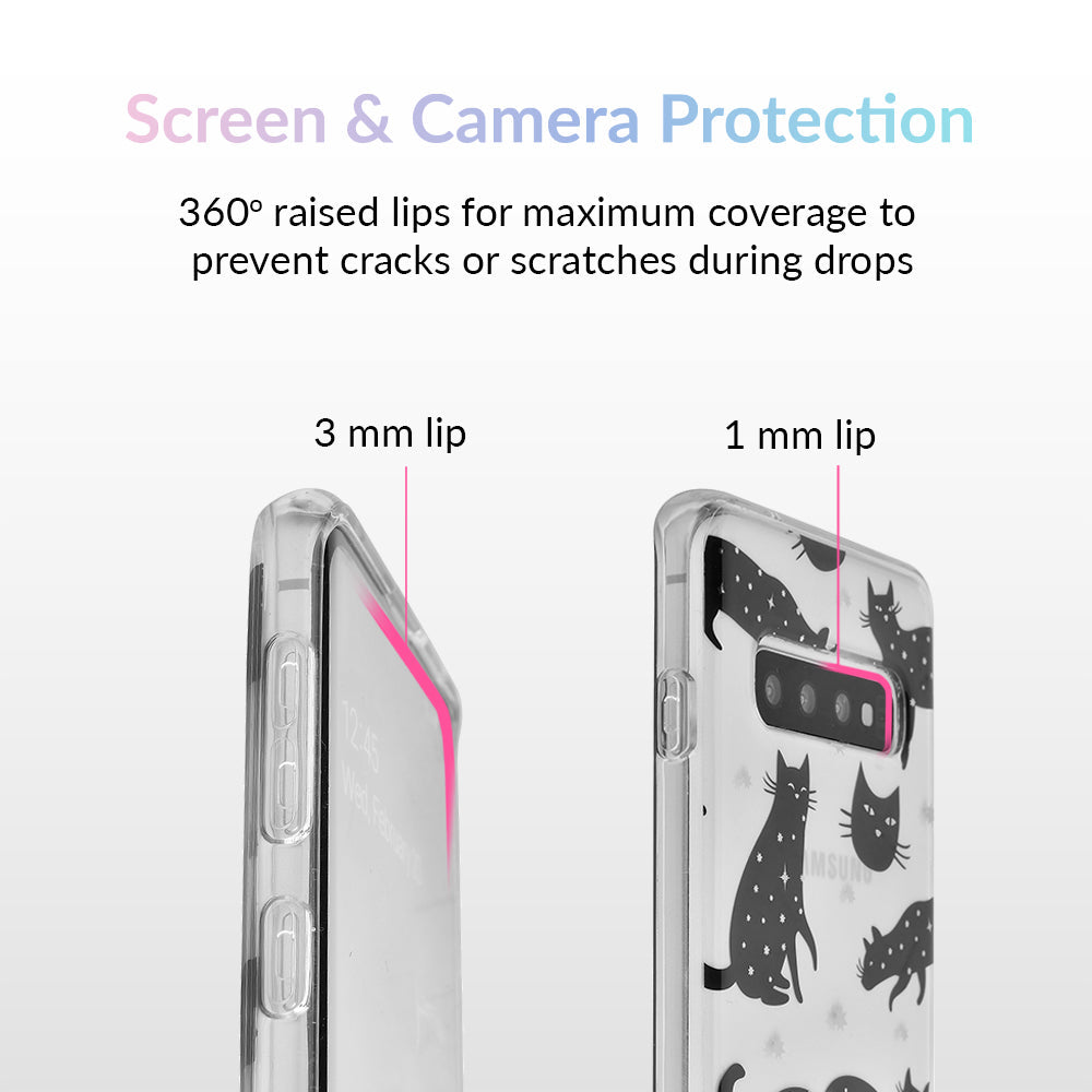 Black Cat Clear Samsung Galaxy Case