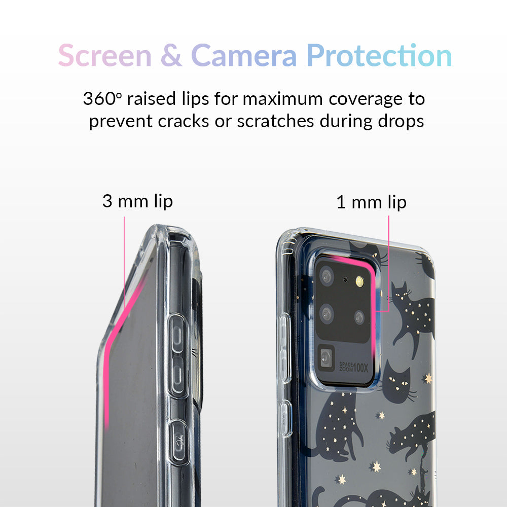 Black Cat Clear Samsung Galaxy Case