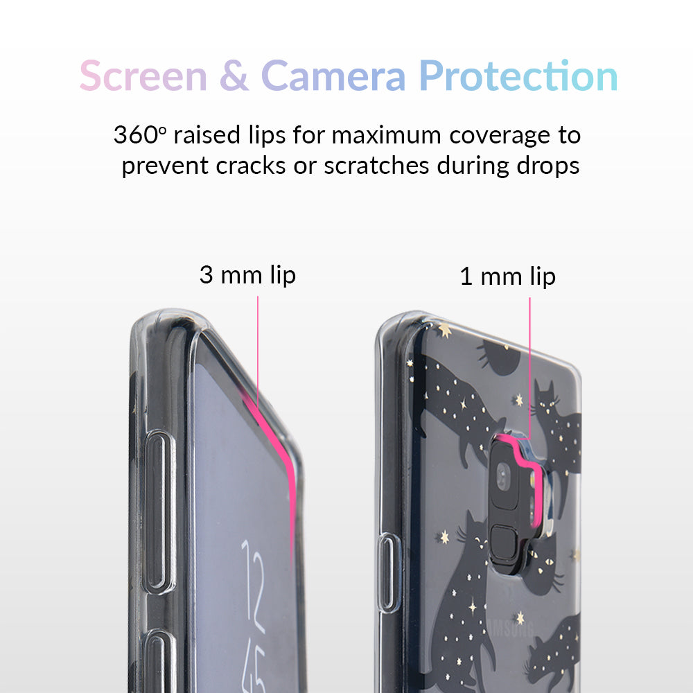 Black Cat Clear Samsung Galaxy Case