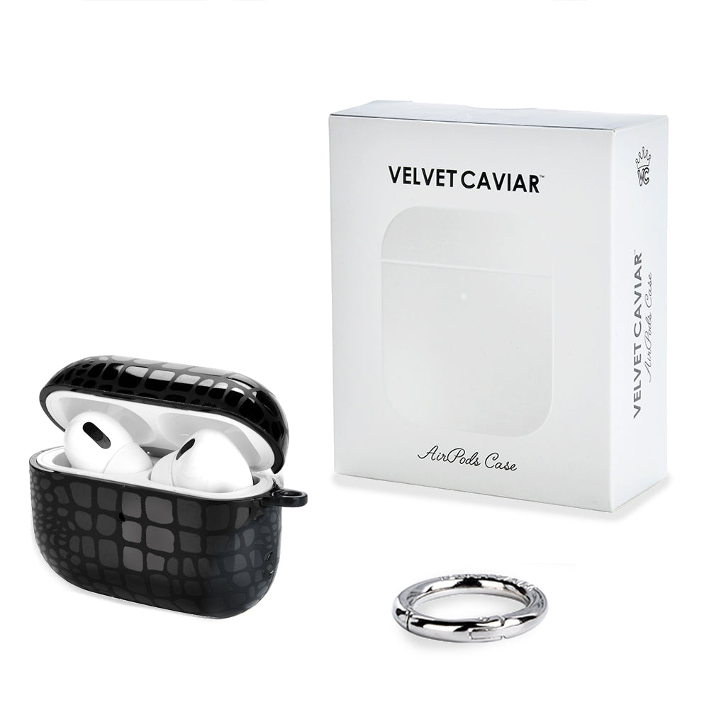 Black Croc AirPod Case