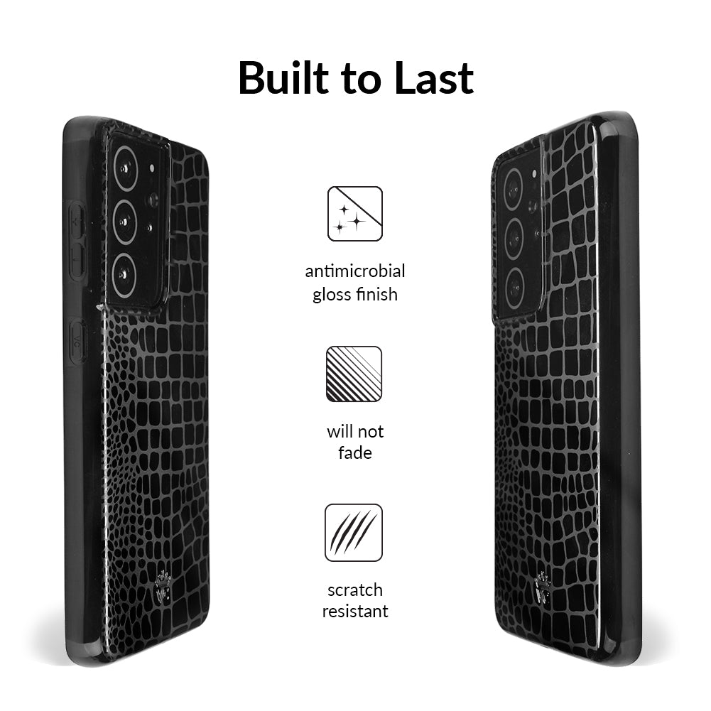 Black Croc Samsung Case