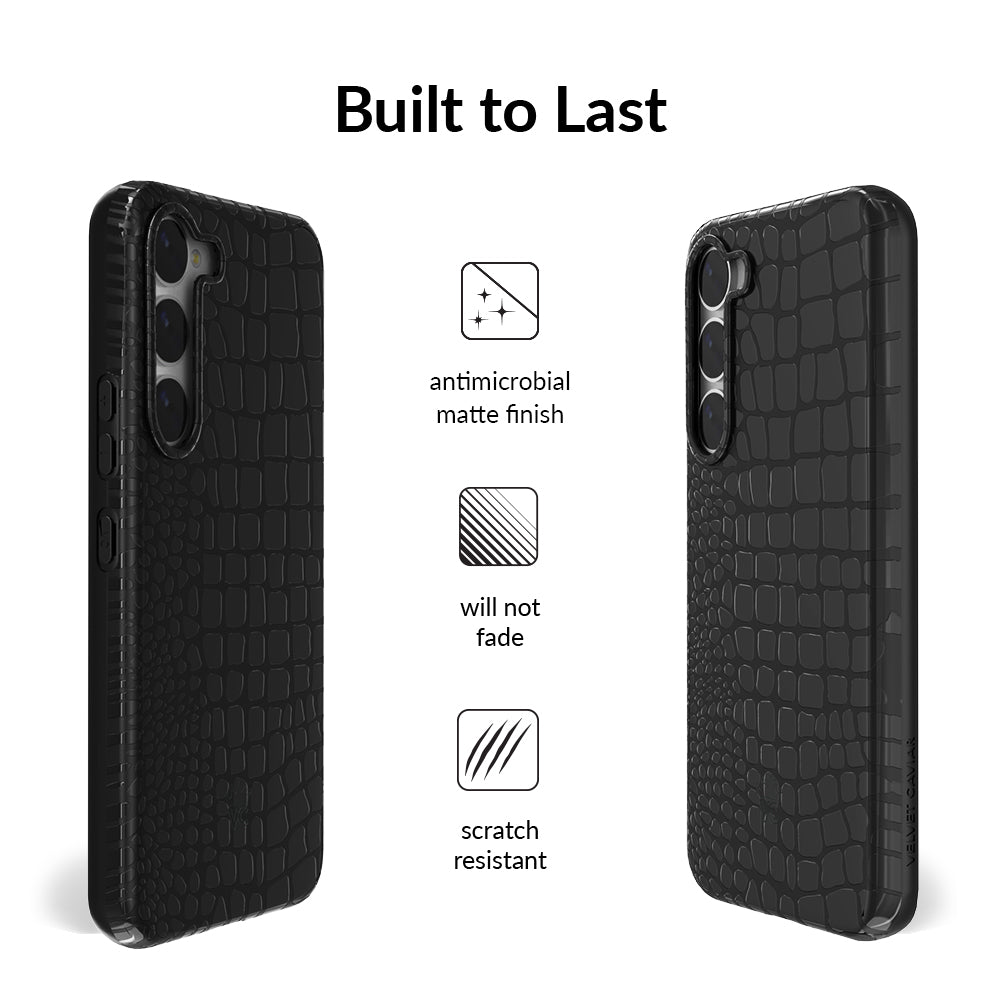 Black Croc Samsung Case