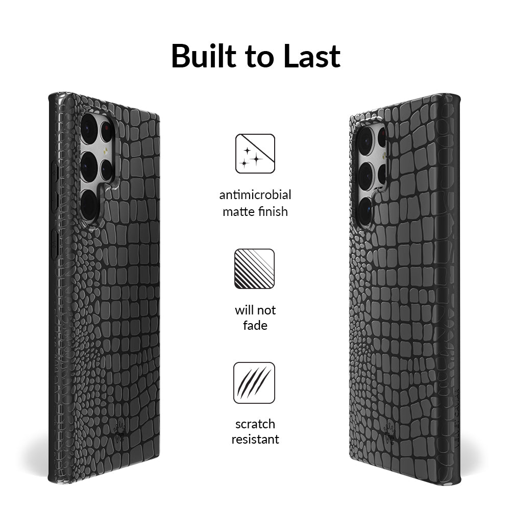 Black Croc Samsung Case