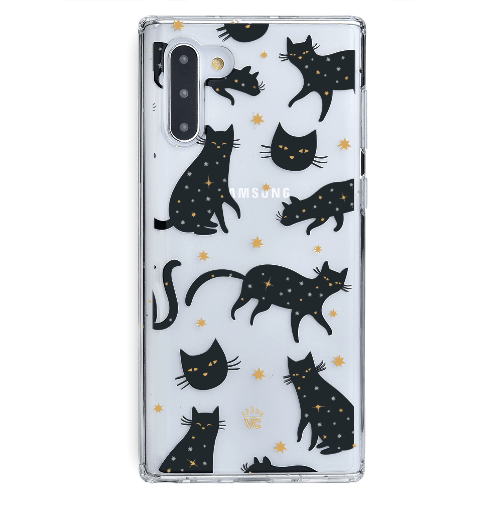 Black Cat Clear Samsung Galaxy Case