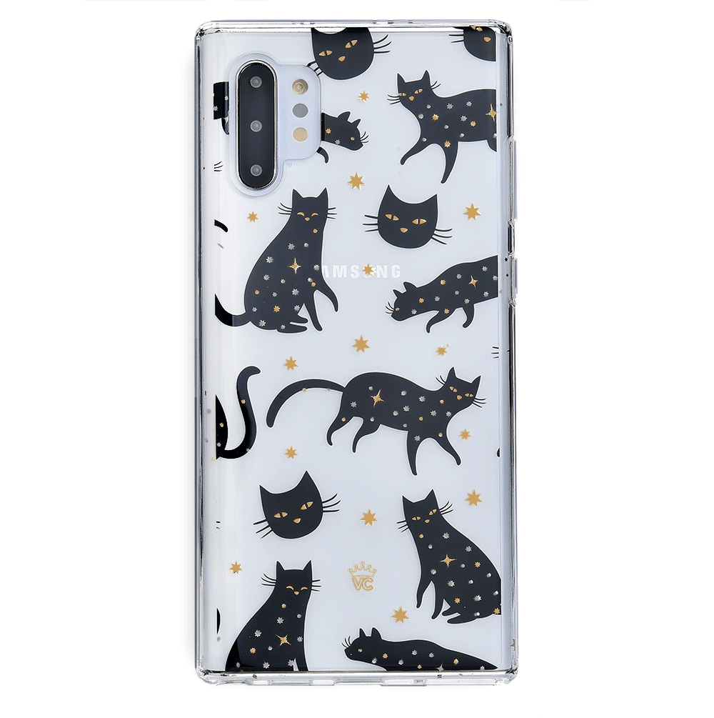 Black Cat Clear Samsung Galaxy Case