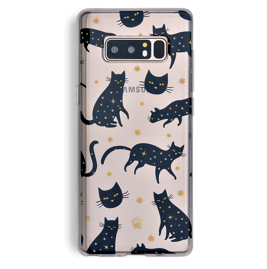 Black Cat Clear Samsung Galaxy Case