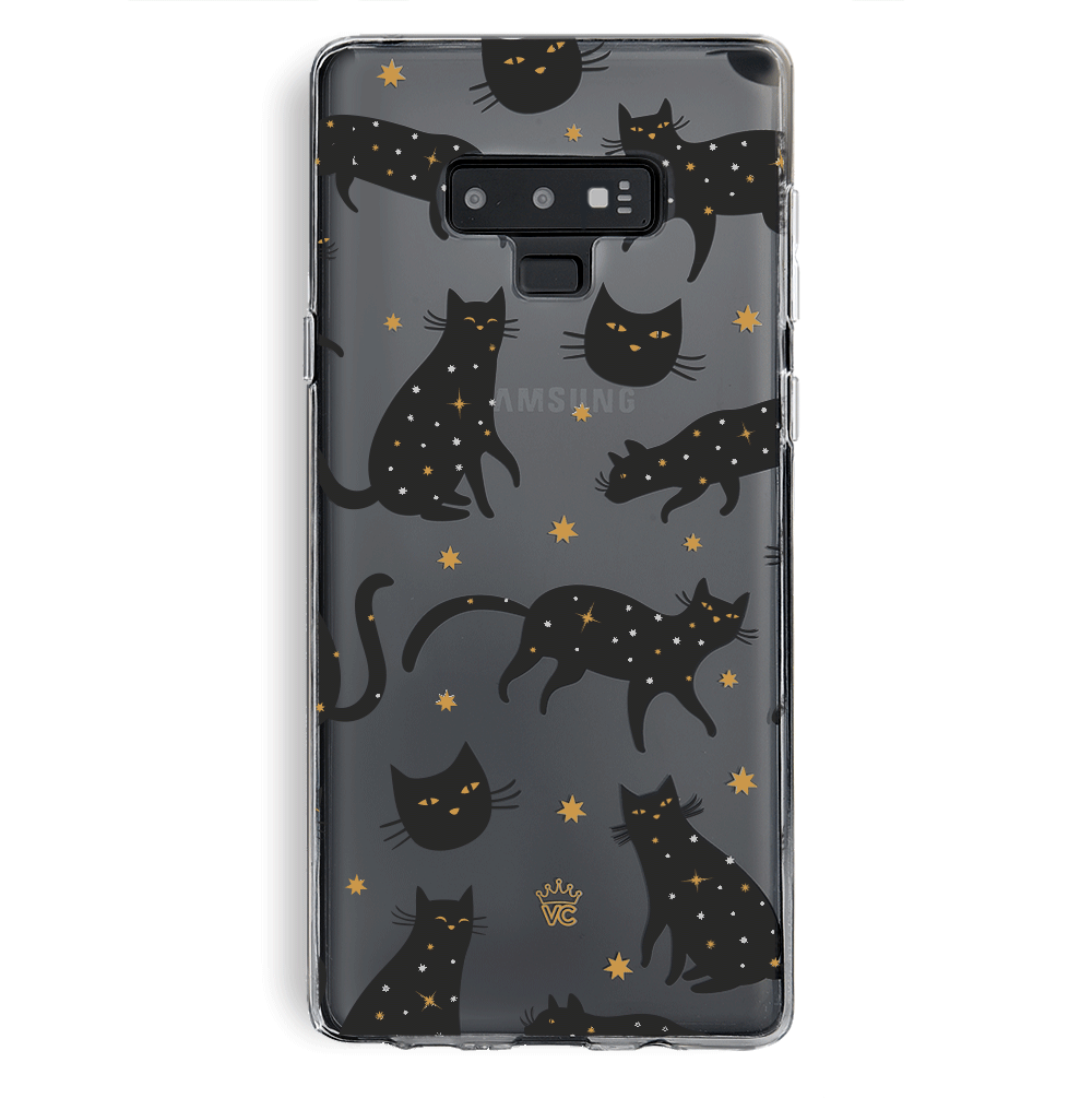 Black Cat Clear Samsung Galaxy Case