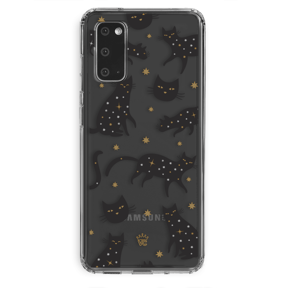 Black Cat Clear Samsung Galaxy Case