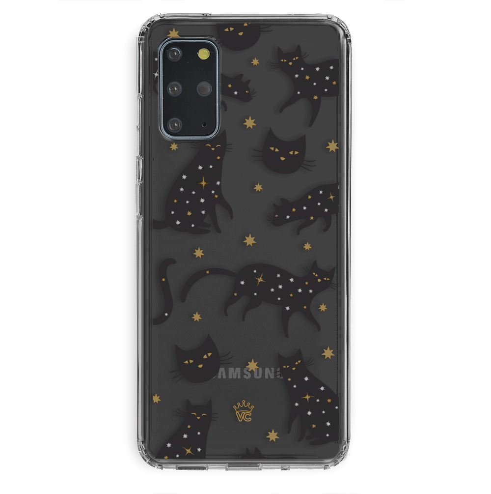 Black Cat Clear Samsung Galaxy Case