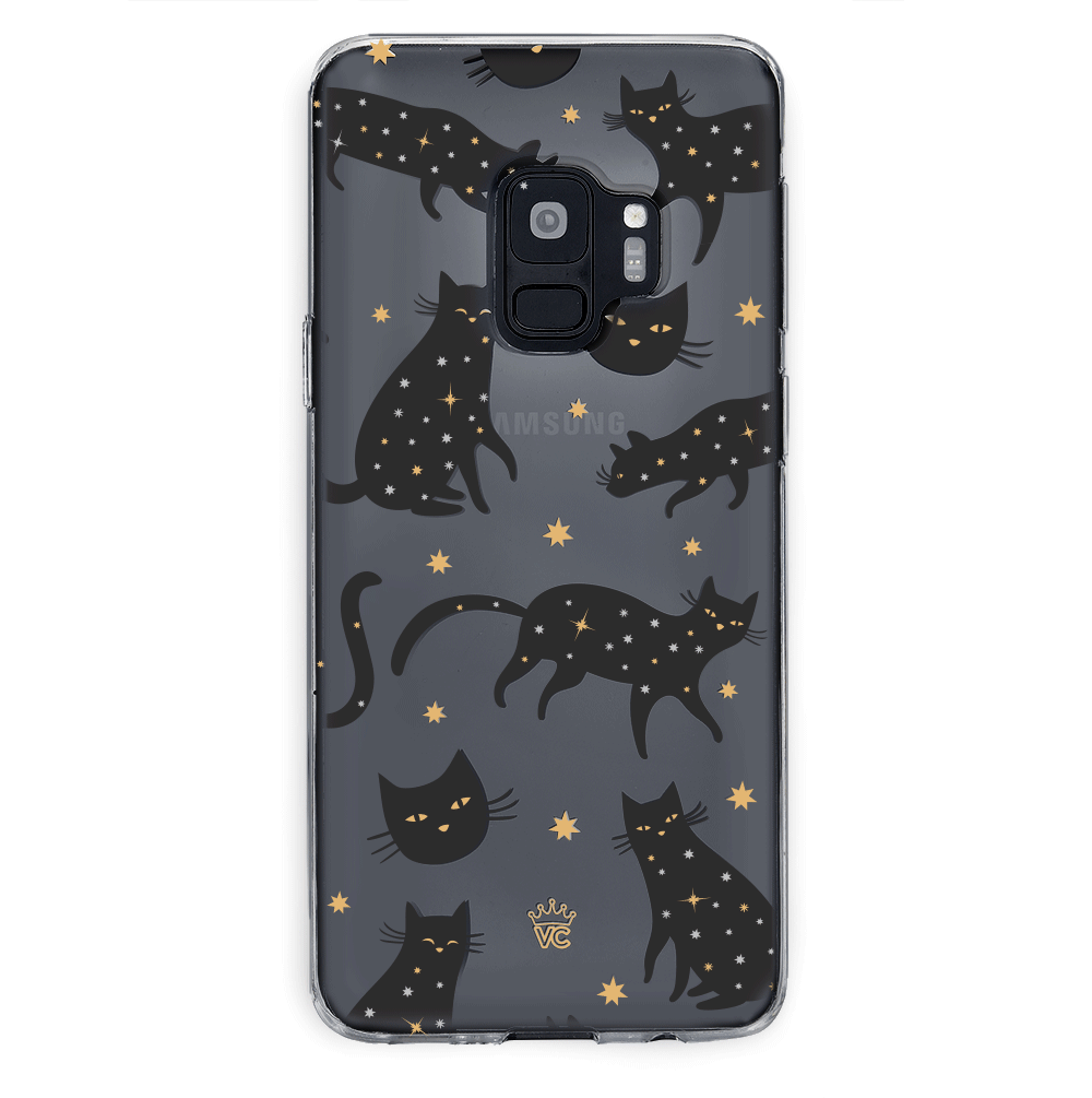 Black Cat Clear Samsung Galaxy Case