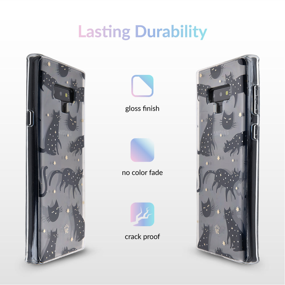 Black Cat Clear Samsung Galaxy Case