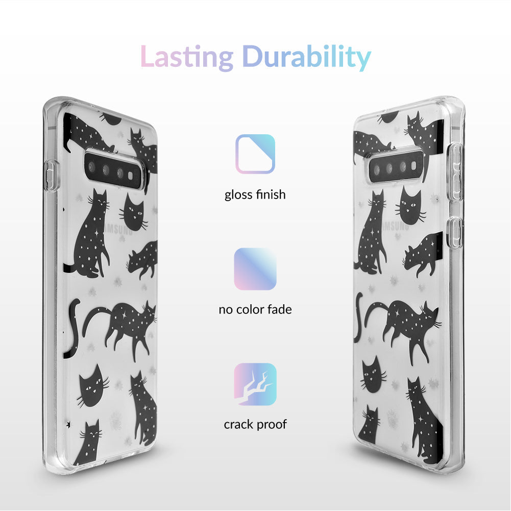 Black Cat Clear Samsung Galaxy Case