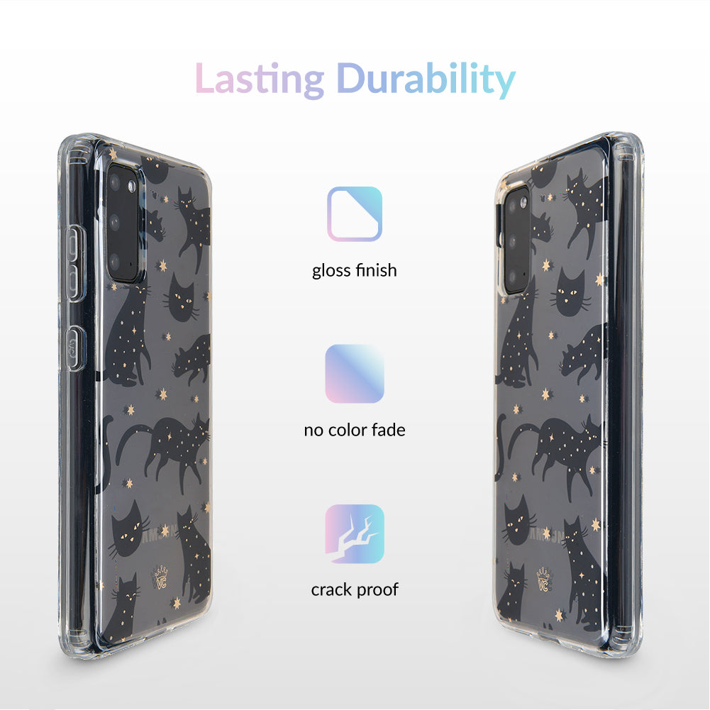 Black Cat Clear Samsung Galaxy Case