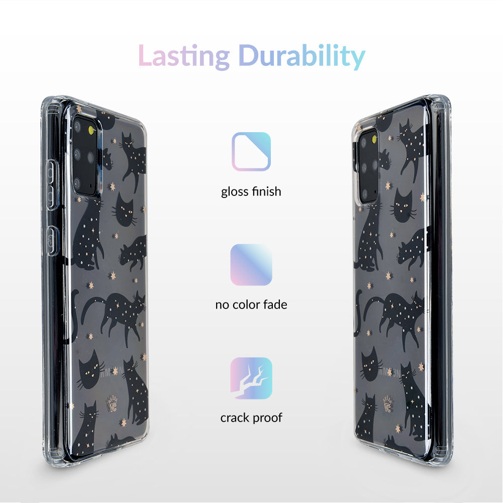 Black Cat Clear Samsung Galaxy Case